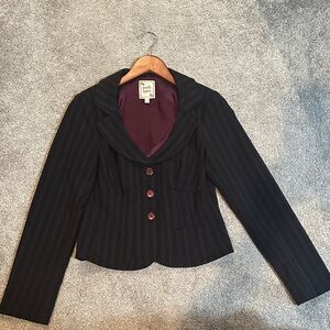Nanette Lepore Black Pinstripe Women's Blazer